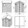 Jôbu Abri de jardin résine Polypropylène Gris 3.65m²