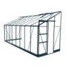 Green Protect Serre de jardin en verre Aluminium et verre trempé Gris 9.63m²
