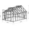 Green Protect Serre de jardin en verre Aluminium et verre trempé Gris 12.84m²