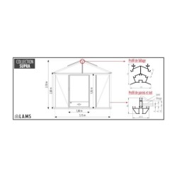 Lams Serre de jardin en verre Au choix 16.70m²