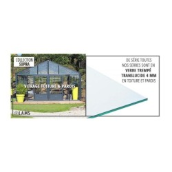 Lams Serre de jardin en verre Au choix 24.40m²