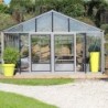 Lams Serre de jardin en verre Gris 38.20m²