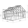 Green Protect Serre de jardin en verre Aluminium et verre trempé Gris 14.52m²