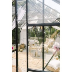 Green Protect Serre de jardin en verre Aluminium et verre trempé Gris 14.52m²