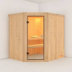Karibu Sauna prêt à brancher Bois massif Bois naturel