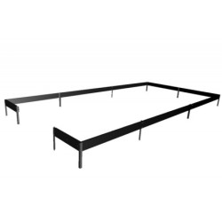 Halls Serre de jardin en verre Noir 13m²