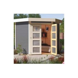 Karibu Abri de jardin bois 5 à 10 m² Bois massif Gris 4.62m²