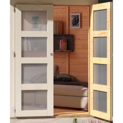 Karibu Abri de jardin bois 5 à 10 m² Bois massif Gris 4.62m²