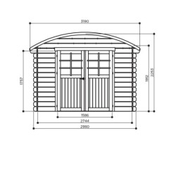 Solid Abri de jardin bois 5 à 10 m² Bois massif Marron 7.09m²
