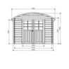 Solid Abri de jardin bois 5 à 10 m² Bois massif Marron 7.09m²