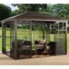 Sojag Tonnelles de jardin Aluminium Bronze 10.78m²