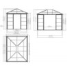 Sojag Tonnelles de jardin Aluminium Bronze 10.78m²