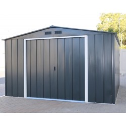 Duramax Abri de jardin métal Acier Gris 9.72m²