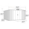 Duramax Abri de jardin métal Acier Gris 9.72m²