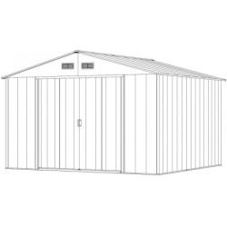 Duramax Abri de jardin métal Acier Gris 9.72m²