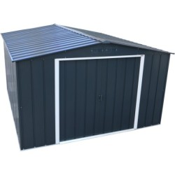 Duramax Abri de jardin métal Acier Gris 11.69m²