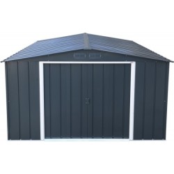 Duramax Abri de jardin métal Acier Gris 11.69m²