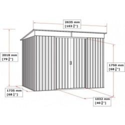 Duramax Abri de jardin métal Acier Gris 4.84m²