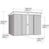 Duramax Abri de jardin métal Acier Gris 4.84m²