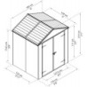 Canopia by Palram Abri de jardin résine Polycarbonate Gris 2.80m²