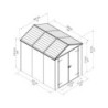 Canopia by Palram Abri de jardin résine Polycarbonate Gris 4.2m²