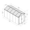 Canopia by Palram Abri de jardin résine Polycarbonate Gris 7m²