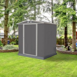 Spacemaker Abri de jardin métal Acier galvanisé Gris 2.3m²