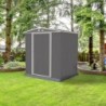 Spacemaker Abri de jardin métal Acier galvanisé Gris 2.3m²