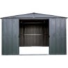 Spacemaker Abri de jardin métal Acier galvanisé Gris 8.5m²