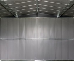 Spacemaker Abri de jardin métal Acier galvanisé Gris 10.7m²