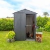 Spacemaker Abri de jardin métal Acier galvanisé Gris 1.5m²