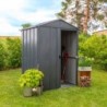 Spacemaker Abri de jardin métal Acier galvanisé Gris 1.5m²
