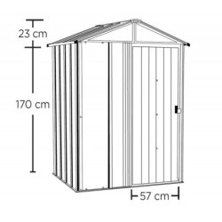 Spacemaker Abri de jardin métal Acier galvanisé Gris 1.5m²