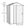 Spacemaker Abri de jardin métal Acier galvanisé Gris 1.5m²