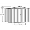 Spacemaker Abri de jardin métal Acier galvanisé Gris 4.58m²