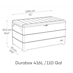 Duramax Coffre de jardin Résine de synthèse Gris