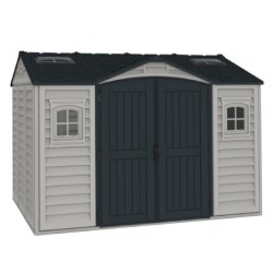 Duramax Abri de jardin résine PVC Gris 8.05m²