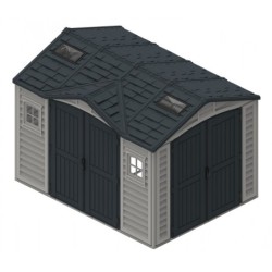 Duramax Abri de jardin résine PVC Gris 8.05m²