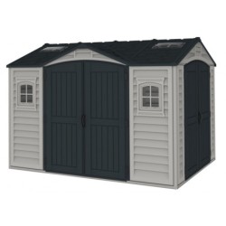 Duramax Abri de jardin résine PVC Gris 8.05m²