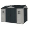 Duramax Abri de jardin résine PVC Gris 8.05m²