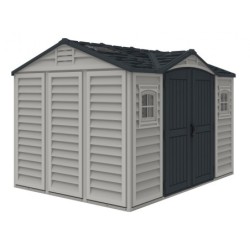 Duramax Abri de jardin résine PVC Gris 8.05m²