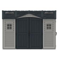 Duramax Abri de jardin résine PVC Gris 8.05m²
