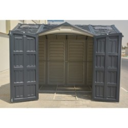 Duramax Abri de jardin résine PVC Gris 8.05m²