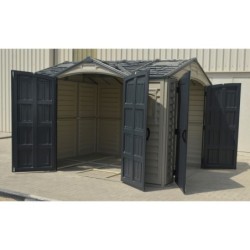 Duramax Abri de jardin résine PVC Gris 8.05m²