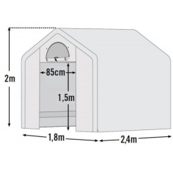 Shelter Logic Serre tunnel Blanc 4.32m²