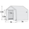 Shelter Logic Serre tunnel Blanc 9m²