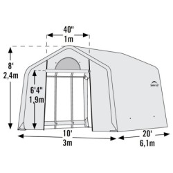 Shelter Logic Serre tunnel Blanc 18.3m²