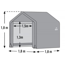 Shelter Logic Abris de jardin en toile  Gris 3.24m²