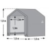 Shelter Logic Abris de jardin en toile  Gris 3.24m²