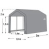 Shelter Logic Abris de jardin en toile  Gris 5.4m²